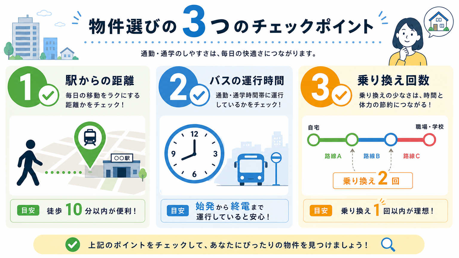 エリア選びで失敗しないためのチェックポイント
