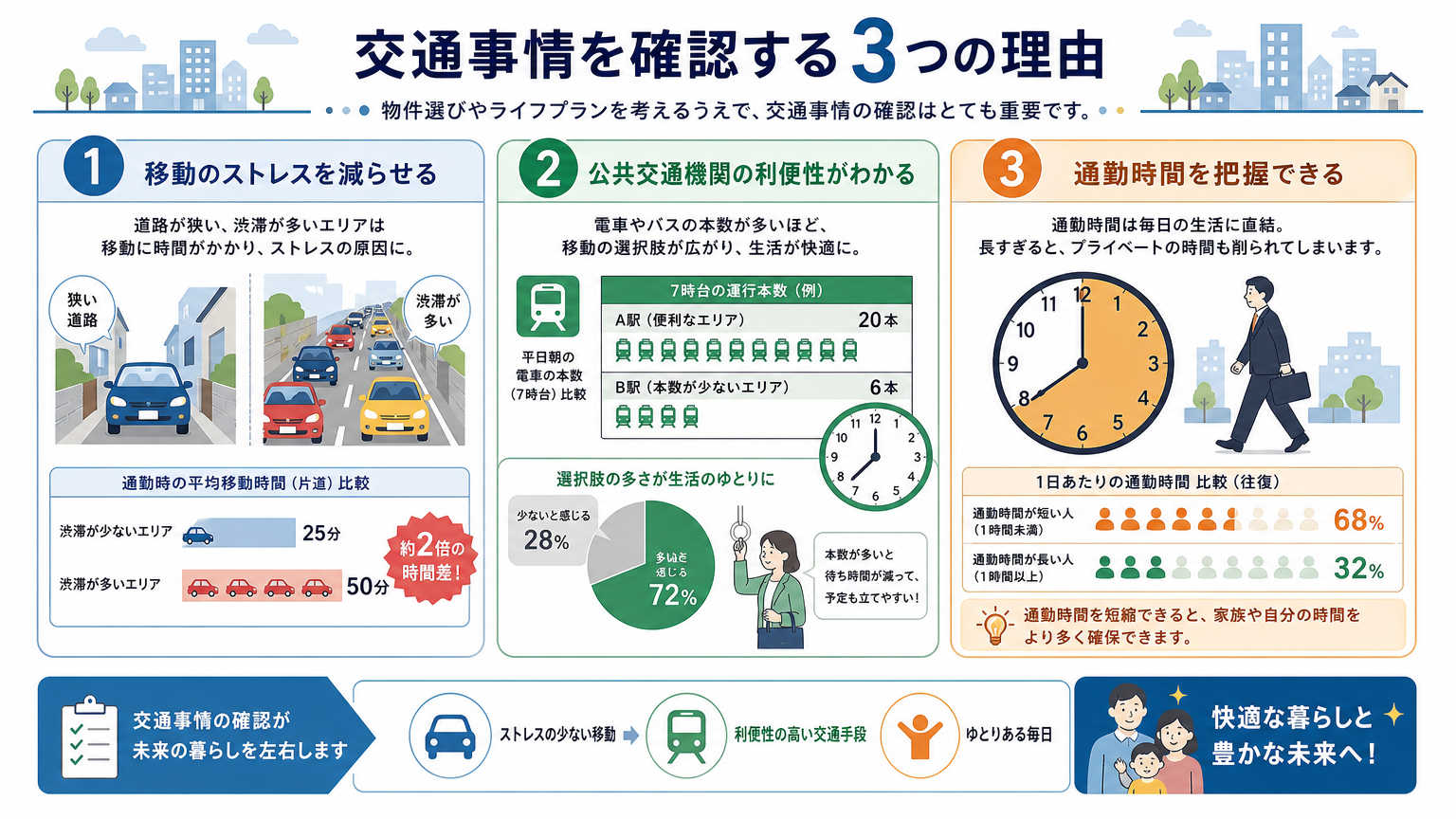 エリア別の交通事情を確認すべき理由
